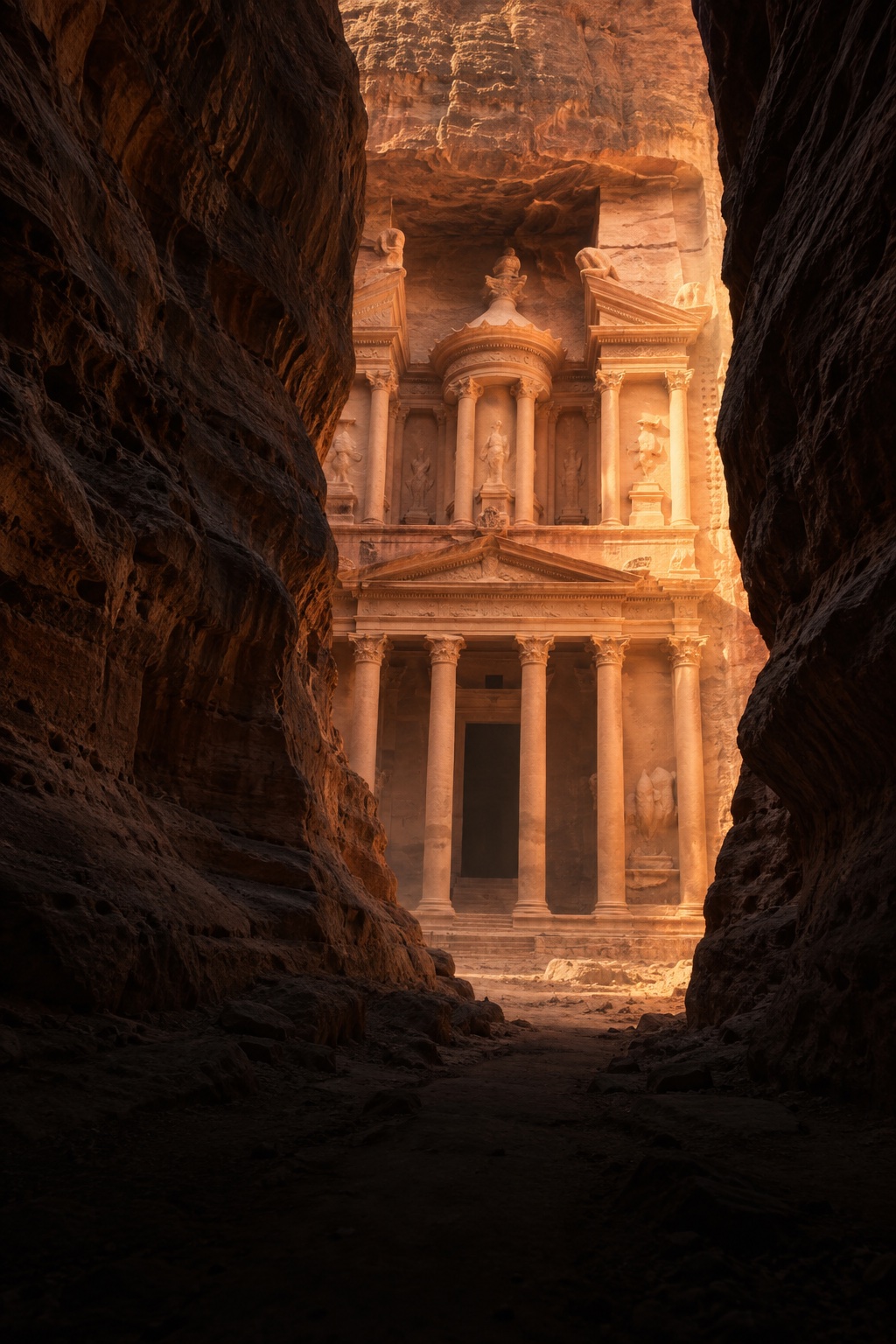 Petra El-Hazne cephesi; üretilmiş temsili görsel